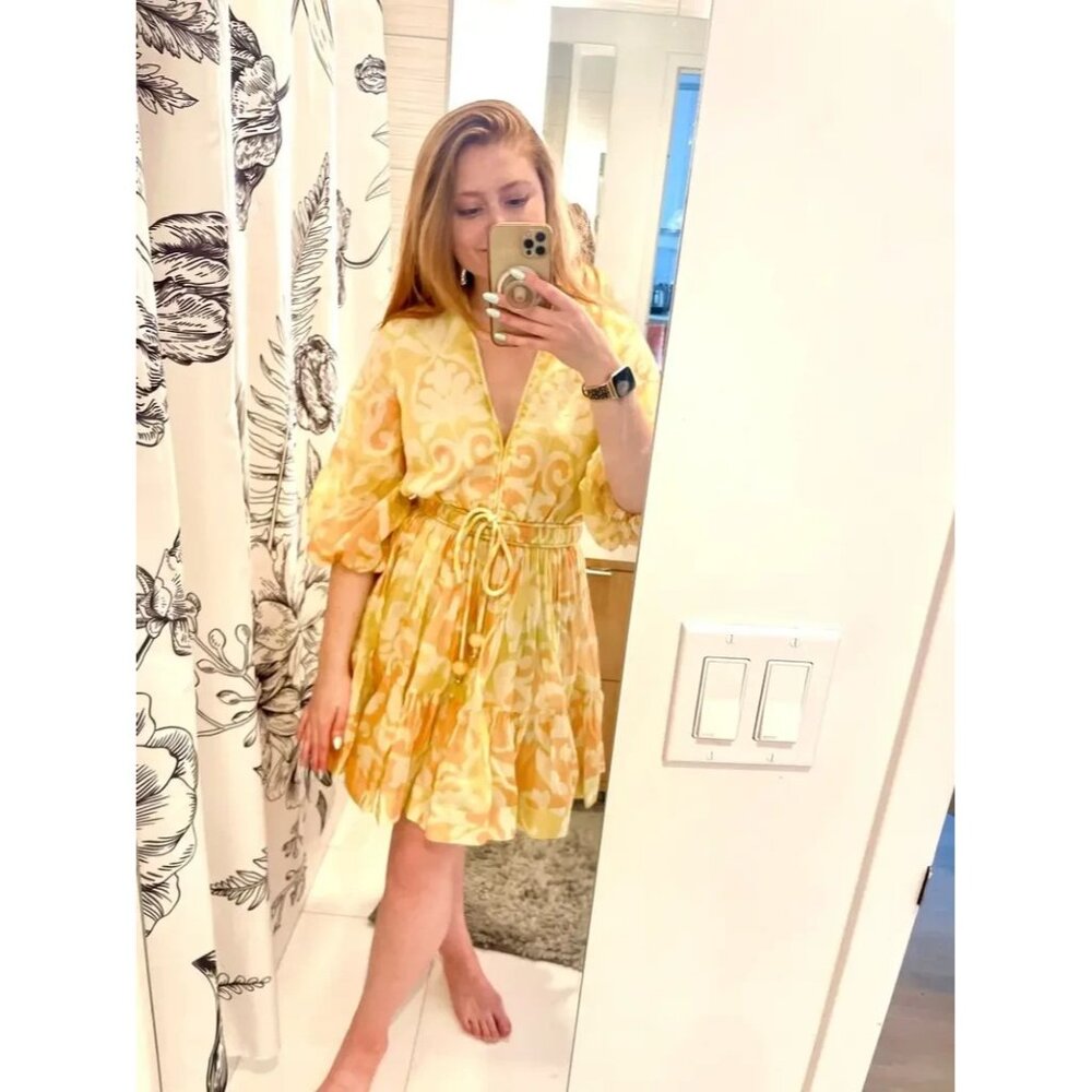 Alexis Capri Yellow Mini Dress – Women’s Size L (Retails $598)